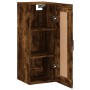 Armario de pared madera ingeniería roble ahumado 34,5x34x90 cm by , Sideboards - Ref: Foro24-830505, Price: 48,24 €, Discount: %