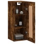 Armario de pared madera ingeniería roble ahumado 34,5x34x90 cm by , Sideboards - Ref: Foro24-830513, Price: 51,72 €, Discount: %
