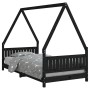 Estructura de cama para niños madera de pino negro 90x190 cm von , Kinderbetten und Betten für Kinder - Ref: Foro24-834509, P...