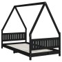 Estructura de cama para niños madera de pino negro 90x190 cm von , Kinderbetten und Betten für Kinder - Ref: Foro24-834509, P...