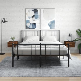Mesitas de noche de pared 2 uds color roble marrón 35x35x20 cm von , Schließfächer und Lagerschränke - Ref: Foro24-829787, Pr...