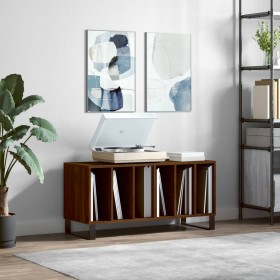 Mueble discos madera contrachapada roble marrón 100x38x48 cm de , Almacenamiento para CD y DVD - Ref: Foro24-831763, Precio: ...