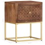 Mesita de noche de madera maciza de mango 40x30x50 cm by , Nightstands - Ref: Foro24-286554, Price: 130,44 €, Discount: %