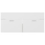Set de muebles de baño madera ingeniería blanco y roble Sonoma