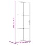 Puerta interior vidrio EGS y aluminio blanco 83x201,5 cm von , Türen für zu Hause - Ref: Foro24-350589, Preis: 215,33 €, Raba...