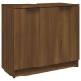 Armario baño madera contrachapada roble marrón 64,5x33,5x59 cm by , Lockers and storage cabinets - Ref: Foro24-817065, Price:...