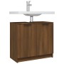 Armario baño madera contrachapada roble marrón 64,5x33,5x59 cm by , Lockers and storage cabinets - Ref: Foro24-817065, Price:...