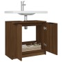 Armario baño madera contrachapada roble marrón 64,5x33,5x59 cm by , Lockers and storage cabinets - Ref: Foro24-817065, Price:...