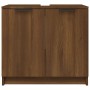 Armario baño madera contrachapada roble marrón 64,5x33,5x59 cm