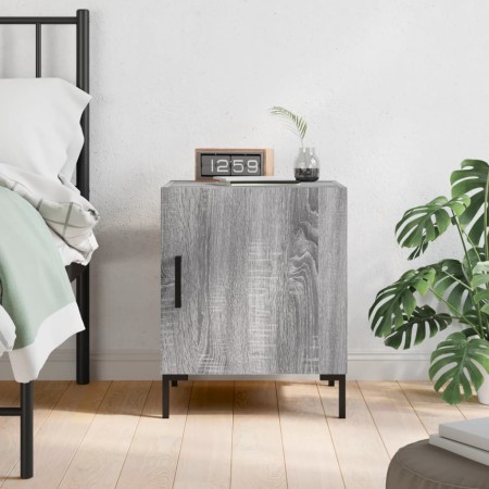 Mesita de noche madera de ingeniería gris Sonoma 40x40x50 cm by , Nightstands - Ref: Foro24-827576, Price: 34,88 €, Discount: %