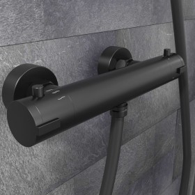 SCHÜTTE Grifo mezclador termostático de ducha LONDON negro by , Faucets - Ref: Foro24-434564, Price: 104,31 €, Discount: %