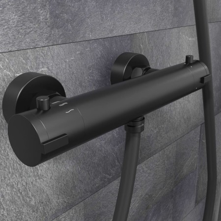 SCHÜTTE Grifo mezclador termostático de ducha LONDON negro by , Faucets - Ref: Foro24-434564, Price: 104,31 €, Discount: %