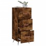 Aparador madera de ingeniería roble ahumado 34,5x34x90 cm by , Sideboards - Ref: Foro24-828577, Price: 69,94 €, Discount: %