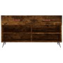 Banco zapatero madera de ingeniería roble ahumado 102x35x55 cm by , Shoe racks and shoe organizers - Ref: Foro24-829713, Pric...