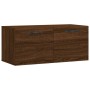 Armario de pared madera ingeniería marrón roble 80x36,5x35 cm by , Lockers and storage cabinets - Ref: Foro24-830075, Price: ...