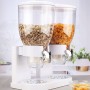 HI Dispensador de cereales doble blanco 2x3,5 L de , Dispensadores de comida - Ref: Foro24-423976, Precio: 41,12 €, Descuento: %