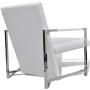Sillón con patas cromadas cuero sintético blanco von , Sessel - Ref: Foro24-241007, Preis: 123,00 €, Rabatt: %