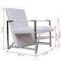 Sillón con patas cromadas cuero sintético blanco von , Sessel - Ref: Foro24-241007, Preis: 123,00 €, Rabatt: %
