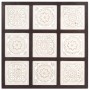 Panel de pared tallado a mano MDF marrón y blanco 60x60x1,5 cm by , Wall covering - Ref: Foro24-321654, Price: 38,45 €, Disco...