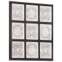 Panel de pared tallado a mano MDF marrón y blanco 60x60x1,5 cm by , Wall covering - Ref: Foro24-321654, Price: 38,45 €, Disco...
