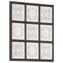 Panel de pared tallado a mano MDF marrón y blanco 60x60x1,5 cm by , Wall covering - Ref: Foro24-321654, Price: 38,45 €, Disco...