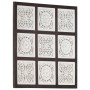 Panel de pared tallado a mano MDF marrón y blanco 60x60x1,5 cm by , Wall covering - Ref: Foro24-321654, Price: 38,45 €, Disco...