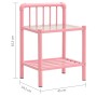 Mesitas de noche 2 unidades metal y vidrio rosa y transparente de , Mesitas de noche - Ref: Foro24-325103, Precio: 65,22 €, D...