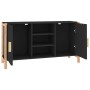 Aparador de madera contrachapada negro 107x38x60 cm by , Sideboards - Ref: Foro24-345679, Price: 108,23 €, Discount: %