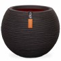 Capi Jarrón Nature Rib redondo negro 40x32 cm KBLR270 by , Pots and planters - Ref: Foro24-424217, Price: 66,74 €, Discount: %