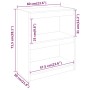 Estantería/divisor espacio madera pino marrón miel 60x30x71,5cm von , Bücherregale und Regale - Ref: Foro24-808161, Preis: 55...