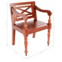 Sillas Batavia 2 unidades madera maciza de caoba marrón oscuro von , Essstühle - Ref: Foro24-246965, Preis: 191,86 €, Rabatt: %