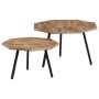 Set de mesas de centro hexagonales 2 uds teca reciclada by , Coffee table - Ref: Foro24-246097, Price: 180,80 €, Discount: %