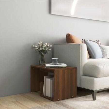 Mesa auxiliar madera contrachapada roble marrón 59x36x38 cm von , Seitentische - Ref: Foro24-826634, Preis: 34,07 €, Rabatt: %