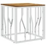 Mesa de centro acero inoxidable y madera maciza acacia plateada by , Coffee table - Ref: Foro24-350047, Price: 73,93 €, Disco...