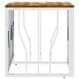 Mesa de centro acero inoxidable y madera maciza acacia plateada by , Coffee table - Ref: Foro24-350047, Price: 73,93 €, Disco...