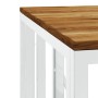 Mesa de centro acero inoxidable y madera maciza acacia plateada by , Coffee table - Ref: Foro24-350047, Price: 73,93 €, Disco...