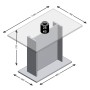 FMD Mesa de comedor gris hormigón 110 cm by , Kitchen and dining tables - Ref: Foro24-428697, Price: 150,43 €, Discount: %