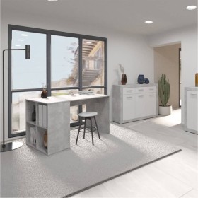 FMD Escritorio con estantes laterales color hormigón 117x73x75 cm von , Schreibtische - Ref: Foro24-428731, Preis: 194,29 €, ...