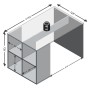 FMD Escritorio con estantes laterales color hormigón 117x73x75 cm by , Desks - Ref: Foro24-428731, Price: 167,92 €, Discount: %