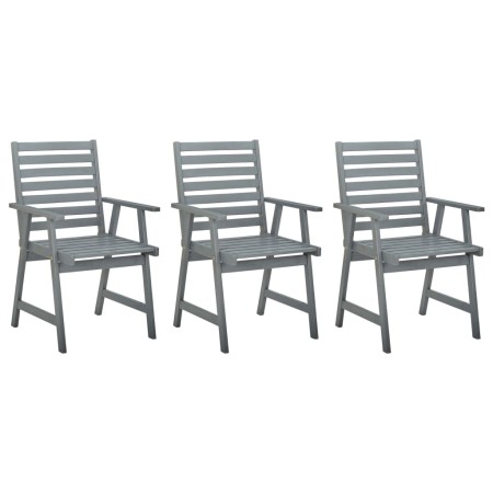 Sillas de comedor de jardín 3 uds madera maciza de acacia gris von , Gartenstühle - Ref: Foro24-312416, Preis: 255,78 €, Raba...