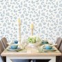 Evergreen Papel pintado Leaves blanco y azul de , Papel pintado - Ref: Foro24-434269, Precio: 30,30 €, Descuento: %