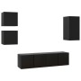 Set de muebles de TV 5 piezas madera contrachapada negro von , TV-Möbel - Ref: Foro24-3078800, Preis: 138,59 €, Rabatt: %
