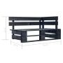 Muebles de palés 6 pzas y cojines madera pino impregnada negro de , Conjuntos de jardín - Ref: Foro24-3067015, Precio: 634,43...