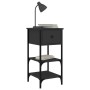 Mesita de noche madera de ingeniería negro 34x36x70 cm de , Mesitas de noche - Ref: Foro24-825973, Precio: 57,10 €