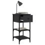 Mesita de noche madera de ingeniería negro 34x36x70 cm by , Nightstands - Ref: Foro24-825973, Price: 56,59 €, Discount: %