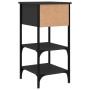 Mesita de noche madera de ingeniería negro 34x36x70 cm by , Nightstands - Ref: Foro24-825973, Price: 56,59 €, Discount: %