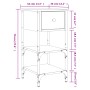 Mesita de noche madera de ingeniería negro 34x36x70 cm de , Mesitas de noche - Ref: Foro24-825973, Precio: 57,10 €