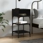 Mesita de noche madera de ingeniería negro 35x34,5x70 cm de , Mesitas de noche - Ref: Foro24-825883, Precio: 40,05 €