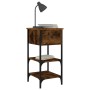 Mesitas noche 2 uds madera ingeniería roble ahumado 34x36x70 cm by , Nightstands - Ref: Foro24-825978, Price: 76,45 €, Discou...