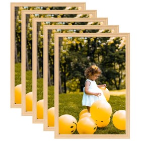 Marcos de fotos collage 5 uds pared/mesa roble claro 70x90 cm by , Photo frames - Ref: Foro24-332657, Price: 89,50 €, Discoun...